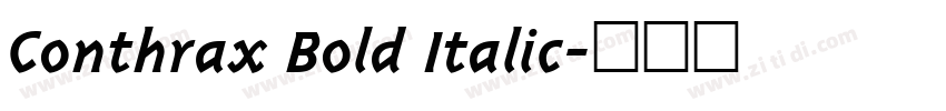 Conthrax Bold Italic字体转换